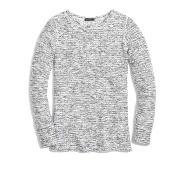 NWT JCREW Marled Sweater Top Womens XS Black White Crew Neck Tunic NEW Gray - Picture 12 of 12